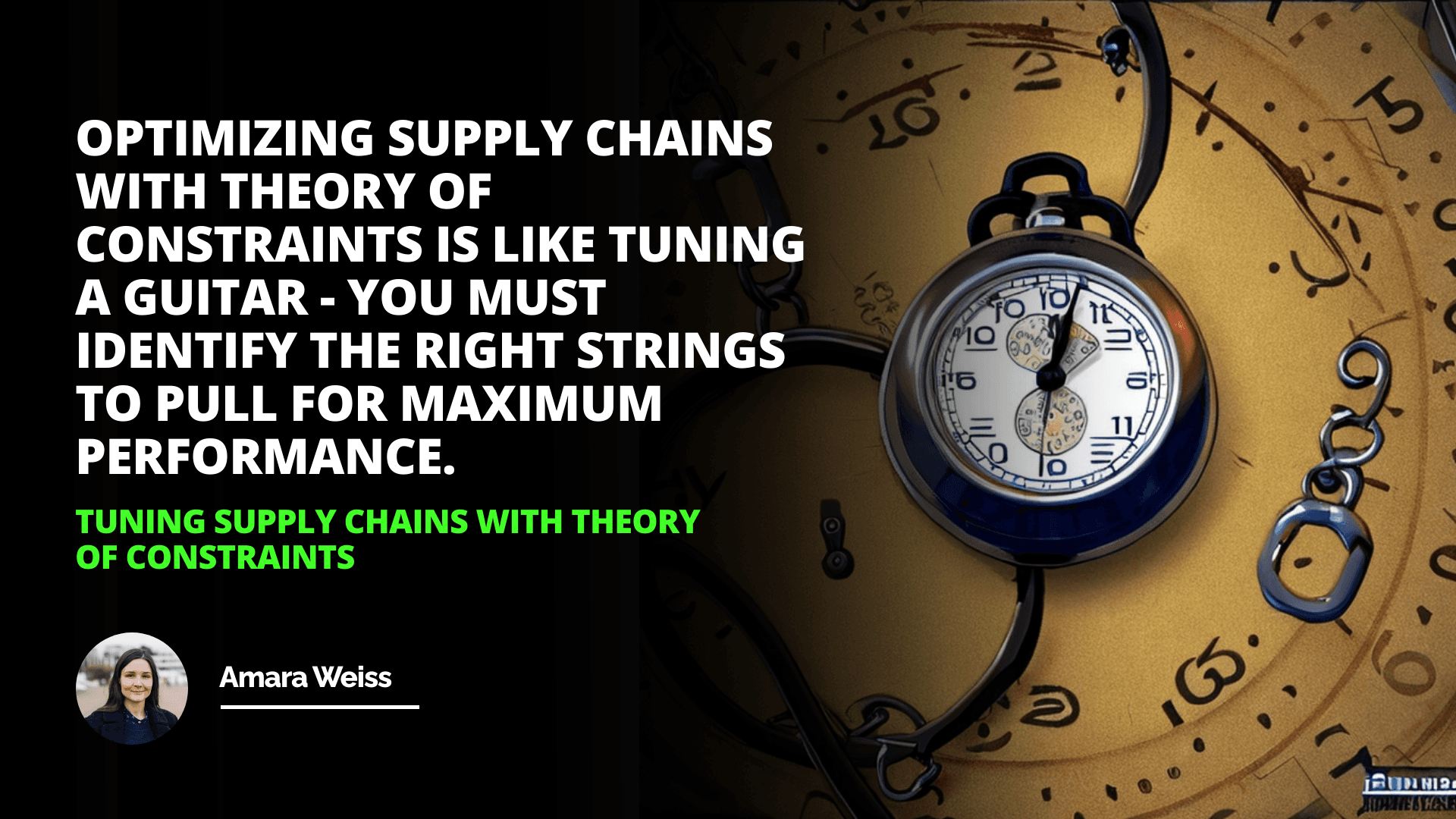 Tuning Supply Chains with Theory of Constraints