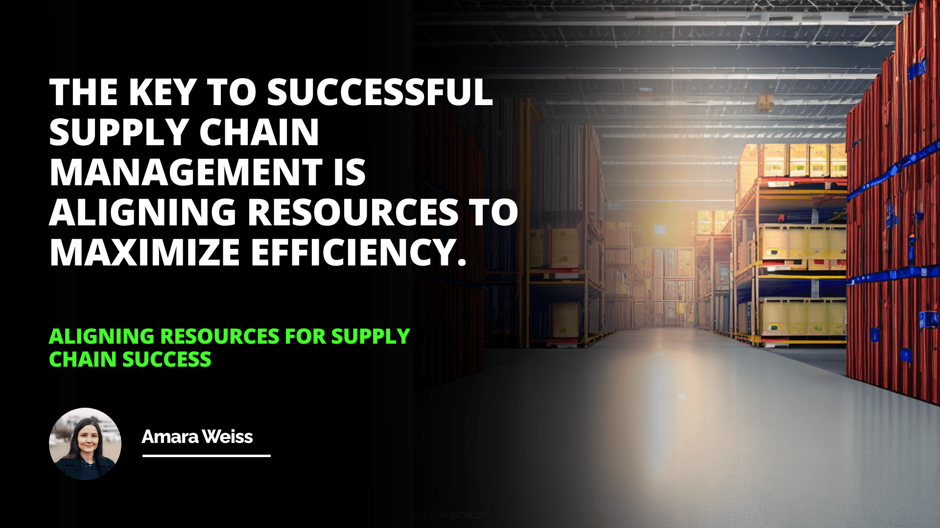Aligning Resources for Supply Chain Success