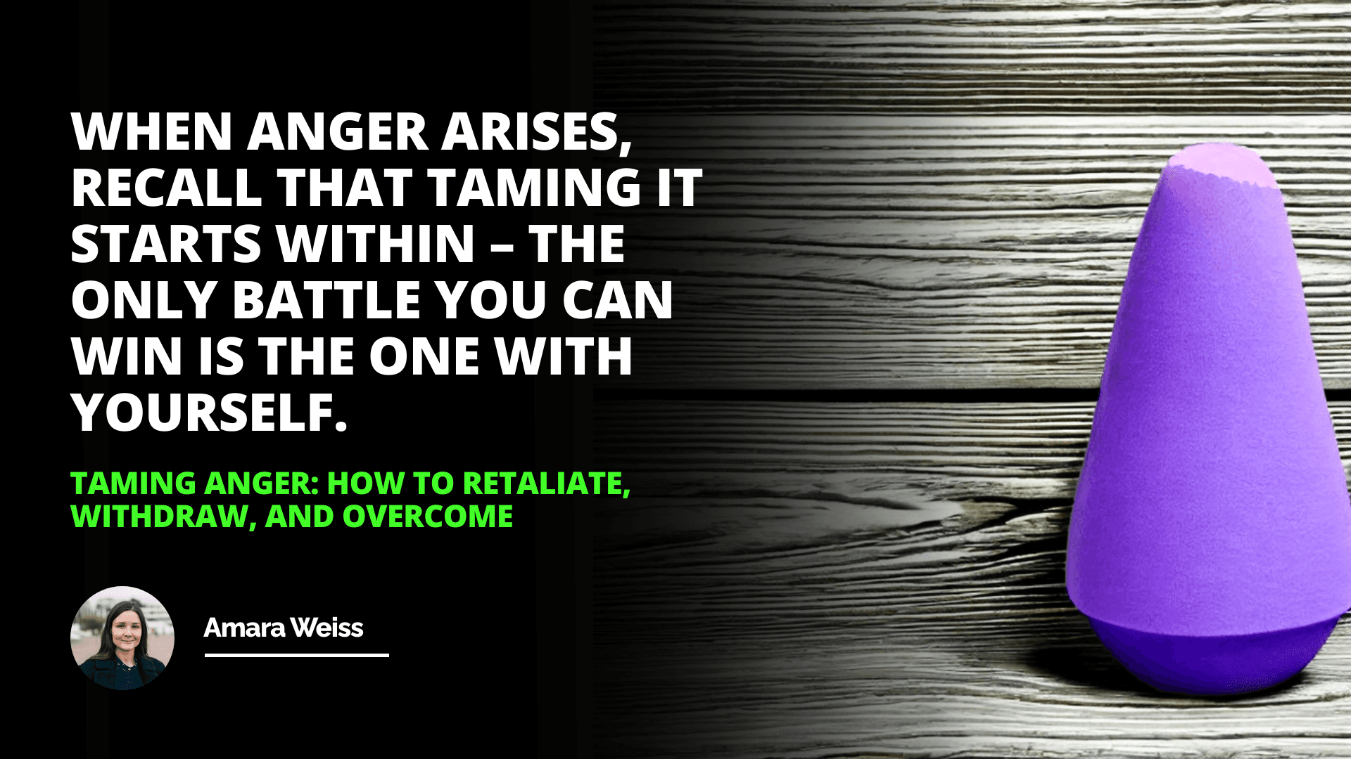 Taming Anger: How to Retaliate, Withdraw, and Overcome