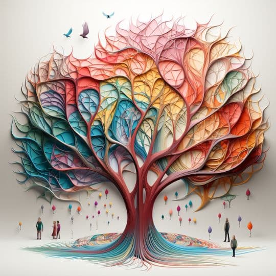 Exploring the diverse landscape of individual coaching reveals an intricate web of specialized pathways tailored to meet the distinct needs and aspirations of each person. To visually represent this rich and multifaceted world, we could conceptualize an image that captures the essence of individual coaching as a personalized journey towards growth and achievement.  Imagine a tapestry, vast and vibrant, where each thread represents a different aspect of individual coaching—accountability, empowerment, motivational, transformational, performance, success, mindset, executive, leadership, career, sales, and business coaching. In the center of this tapestry stands a figure, the coachee, surrounded by a circle of coaches, each holding a lantern that sheds light on the path directly in front of them. These lanterns illuminate the unique roads leading from the coachee towards their respective goals, symbolizing the bespoke guidance provided in each coaching domain.  The background of this tapestry is a rich mosaic of scenes depicting various successes, challenges overcome, and milestones achieved, each scene illuminated by the light from the lanterns, showcasing the transformative journey of personal and professional development. The figure in the center, poised to take a step forward, holds a compass in one hand—representing their inner drive and direction—and a key in the other, symbolizing the potential unlocked through the partnership with their coach.