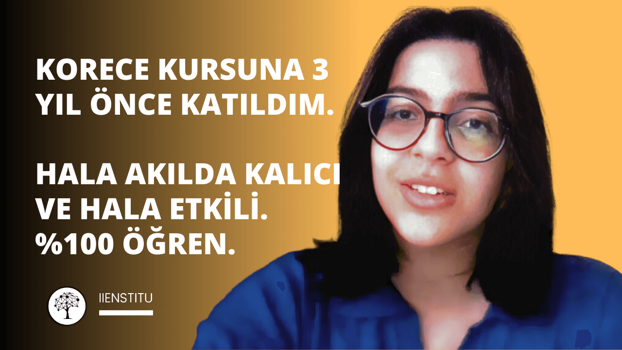 Merhabalar ben 2020 yılında Asuhan Turhal hocamın önderliğinde korece eğitimimi tamamladım. İstanbul İşletme Enstitüsü'nün diğer hocaları gibi, benim hocam da gerçekten çok profesyoneldi. Aldığım Korece eğitimi 3 yıl geçmesine rağmen hala akılda kalıcı ve hala etkili ve aynı zamanda IIENSTITU'nun arayüzü gerçekten çok kullanışlı. Yediden yetmişe her insanın kavrayabileceği şekilde, temiz basit bir arayüz yapılmış ve aynı zamanda sertifikaların uluslararası geçerli olması ve iş hayatına bu kadar katkı sağlaması bence IIENSTITU'nun bir adım önde olduğunu gösteriyor.