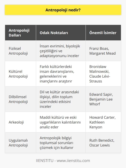 Antropoloji, Yunanca antropos ve logia kelime sözcüklerinden gelir, dolayısıyla organize toplumdaki insanlarla ilgilenen sosyal antropolojiye özel atıfta bulunarak insan veya insanlık çalışması. Sözcük, Taylor tarafından Avustralya Aborjinlerine İlişkin Konular başlıklı bir kitapta kullanıldığında en az 1839a kadar uzanır.